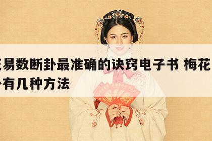 梅花易数断卦最准确的诀窍电子书 梅花易数断卦有几种方法