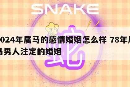 2024年属马的感情婚姻怎么样 78年属马男人注定的婚姻