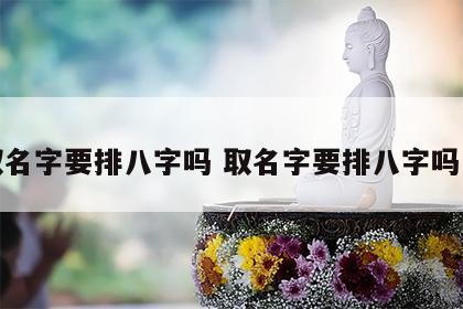 取名字要排八字吗 取名字要排八字吗女