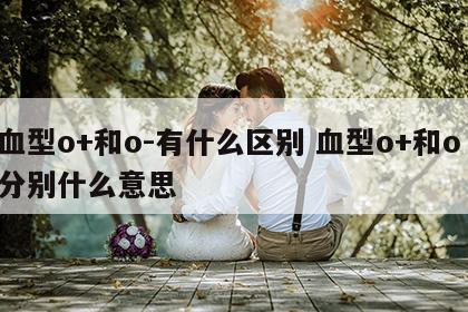 血型o+和o-有什么区别 血型o+和o 分别什么意思