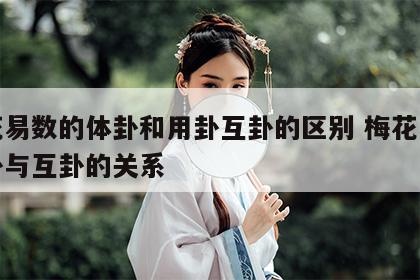梅花易数的体卦和用卦互卦的区别 梅花易数体卦与互卦的关系