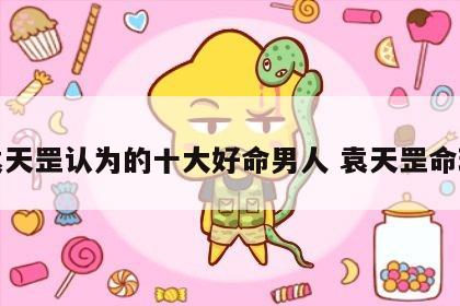 袁天罡认为的十大好命男人 袁天罡命理