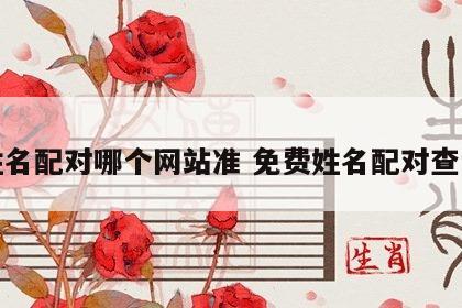 姓名配对哪个网站准 免费姓名配对查询