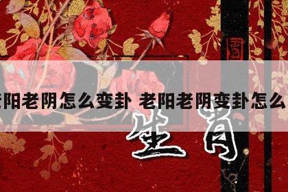 老阳老阴怎么变卦 老阳老阴变卦怎么变