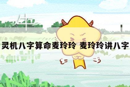 灵机八字算命麦玲玲 麦玲玲讲八字