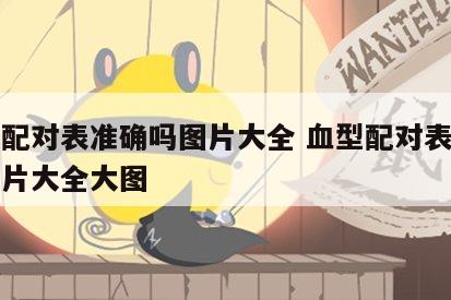 血型配对表准确吗图片大全 血型配对表准确吗图片大全大图