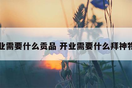 开业需要什么贡品 开业需要什么拜神物品