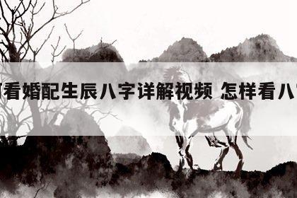 如何看婚配生辰八字详解视频 怎样看八字婚配