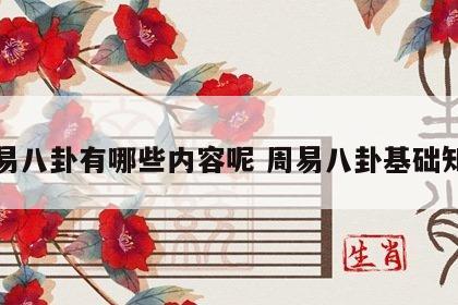 周易八卦有哪些内容呢 周易八卦基础知识