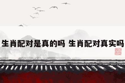 生肖配对是真的吗 生肖配对真实吗