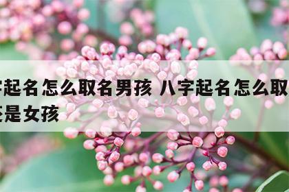 八字起名怎么取名男孩 八字起名怎么取名男孩还是女孩