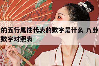 八卦的五行属性代表的数字是什么 八卦五行属性数字对照表