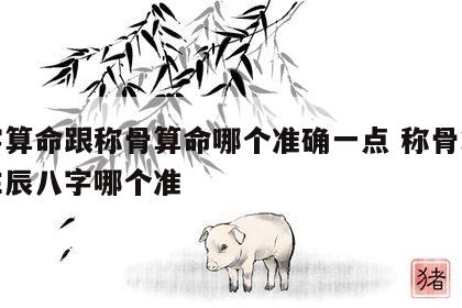 八字算命跟称骨算命哪个准确一点 称骨算命和生辰八字哪个准
