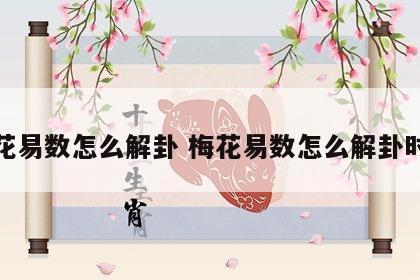 梅花易数怎么解卦 梅花易数怎么解卦时间