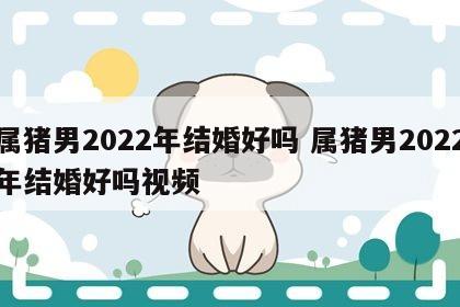 属猪男2022年结婚好吗 属猪男2022年结婚好吗视频