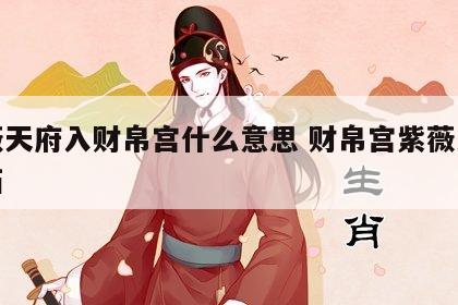 紫薇天府入财帛宫什么意思 财帛宫紫薇天府入庙
