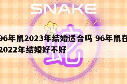 96年鼠2023年结婚适合吗 96年鼠在2022年结婚好不好