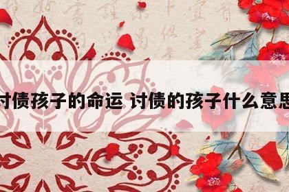 讨债孩子的命运 讨债的孩子什么意思