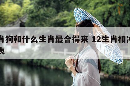 生肖狗和什么生肖最合得来 12生肖相冲相克表