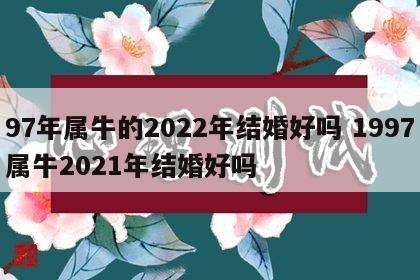 97年属牛的2022年结婚好吗 1997属牛2021年结婚好吗