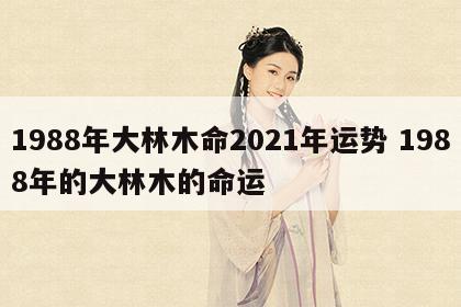 1988年大林木命2021年运势 1988年的大林木的命运