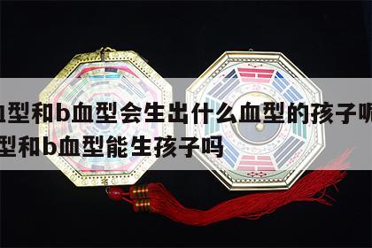 a血型和b血型会生出什么血型的孩子呢 a血型和b血型能生孩子吗