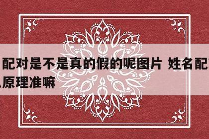 姓名配对是不是真的假的呢图片 姓名配对是什么原理准嘛