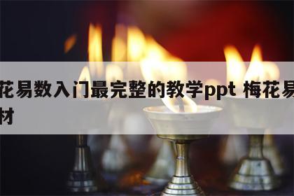 梅花易数入门最完整的教学ppt 梅花易数教材