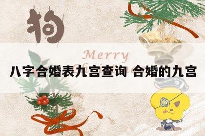 八字合婚表九宫查询 合婚的九宫