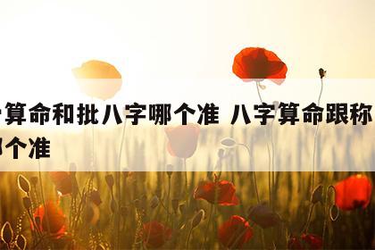 称骨算命和批八字哪个准 八字算命跟称骨算命哪个准
