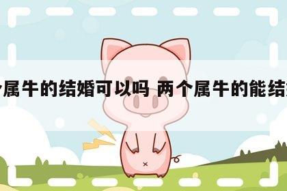 两个属牛的结婚可以吗 两个属牛的能结婚吗?