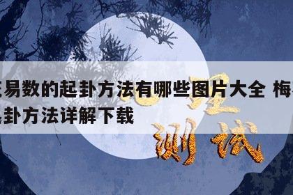 梅花易数的起卦方法有哪些图片大全 梅花易数起卦方法详解下载