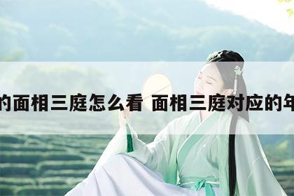 人的面相三庭怎么看 面相三庭对应的年龄