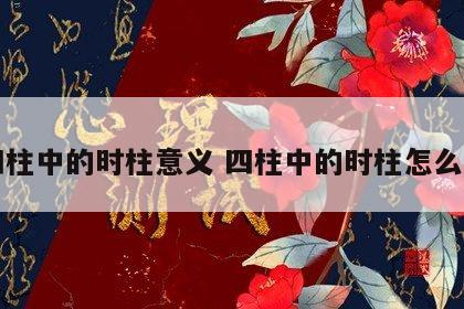 四柱中的时柱意义 四柱中的时柱怎么算
