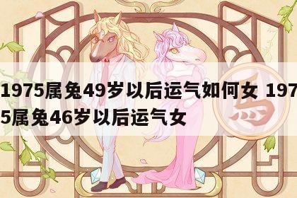 1975属兔49岁以后运气如何女 1975属兔46岁以后运气女