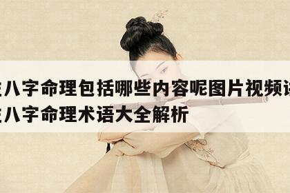 四柱八字命理包括哪些内容呢图片视频讲解 四柱八字命理术语大全解析