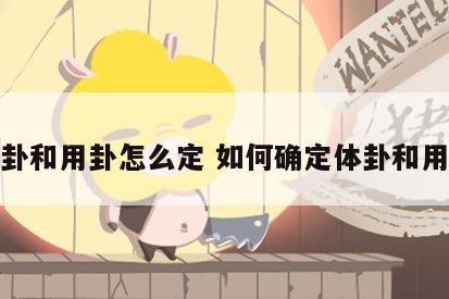 体卦和用卦怎么定 如何确定体卦和用卦