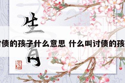 讨债的孩子什么意思 什么叫讨债的孩子