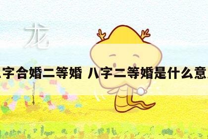 八字合婚二等婚 八字二等婚是什么意思