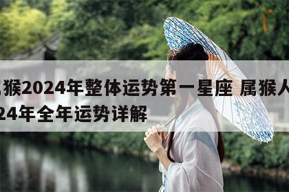 属猴2024年整体运势第一星座 属猴人2024年全年运势详解