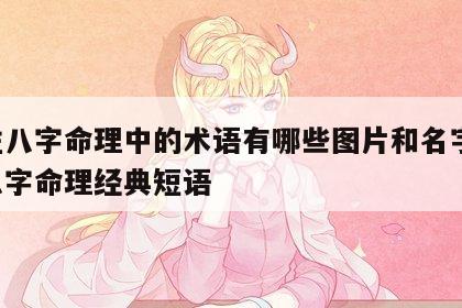 四柱八字命理中的术语有哪些图片和名字 四柱八字命理经典短语