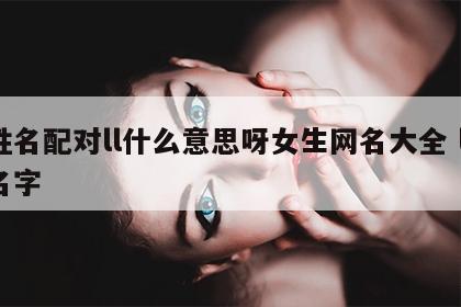 姓名配对ll什么意思呀女生网名大全 ll名字