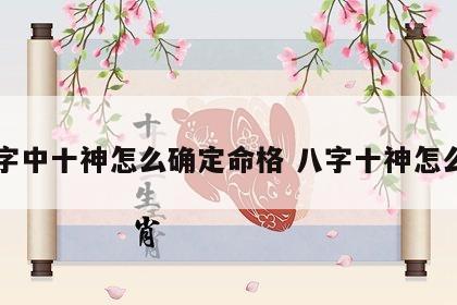 八字中十神怎么确定命格 八字十神怎么看