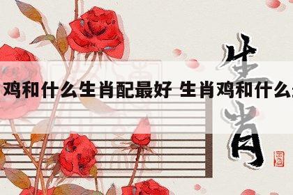 生肖鸡和什么生肖配最好 生肖鸡和什么最配对