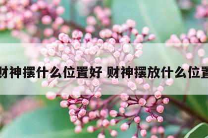 财神摆什么位置好 财神摆放什么位置