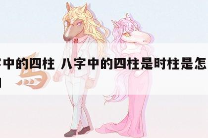 八字中的四柱 八字中的四柱是时柱是怎么得来的