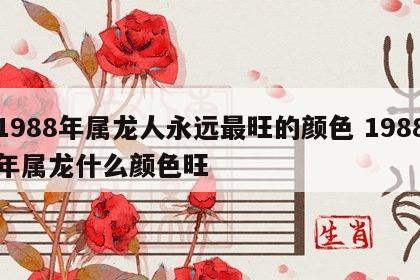 1988年属龙人永远最旺的颜色 1988年属龙什么颜色旺