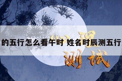 姓名的五行怎么看午时 姓名时辰测五行查询