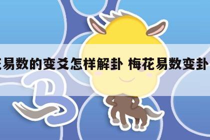 梅花易数的变爻怎样解卦 梅花易数变卦怎么解