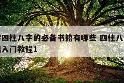 自学四柱八字的必备书籍有哪些 四柱八字零基础入门教程1